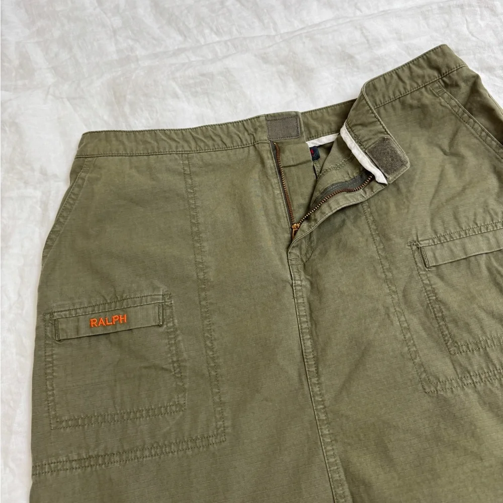 Vintage Rare 90’s Ralph Lauren Maxi Cargo Skirt 100% Cotton Utility Grunge Sz 12